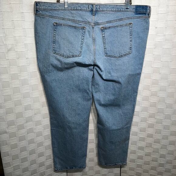 Abercrombie & Fitch Women's The Straight Mid Rise Jeans Plus Size 37 Medium Wash - Picture 4 of 13